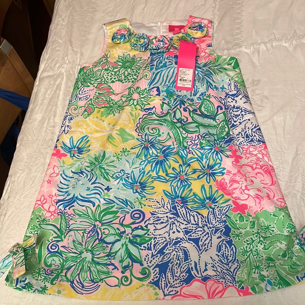 NWT size 6 Little Lilly Classic Shift in Cheek to Check Perfect for Easter
